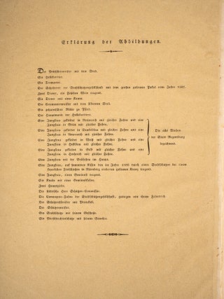 Abbildung der alterthümlichen Trachten des Schützenauszuges gehalten bei Anwesenheit Ihrer Majestäten des Königs und der Königin am 17. Oktober 1830 zu Regensburg