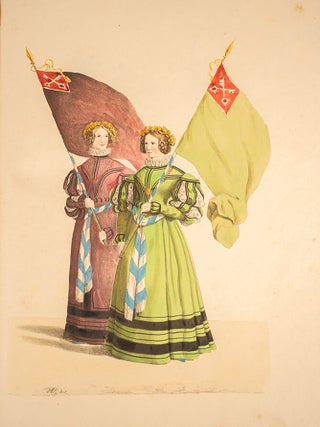 Abbildung der alterthümlichen Trachten des Schützenauszuges gehalten bei Anwesenheit Ihrer Majestäten des Königs und der Königin am 17. Oktober 1830 zu Regensburg
