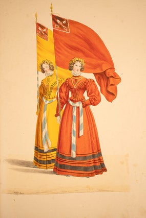Abbildung der alterthümlichen Trachten des Schützenauszuges gehalten bei Anwesenheit Ihrer Majestäten des Königs und der Königin am 17. Oktober 1830 zu Regensburg