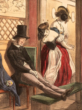 Item #05940 A fine album of thirty-three superb hand colored lithograph plates, heightened with...