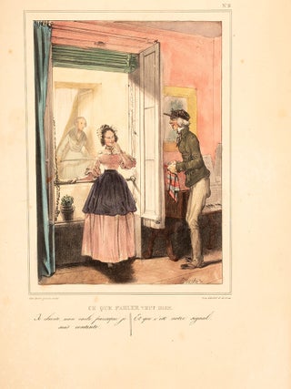 A fine album of thirty-three superb hand colored lithograph plates, heightened with gum arabic