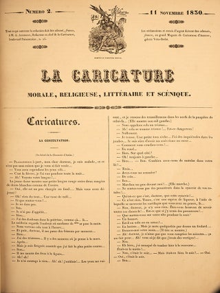 La Caricature, Journal. Dondé et Dirigé par Ch. Philipon
