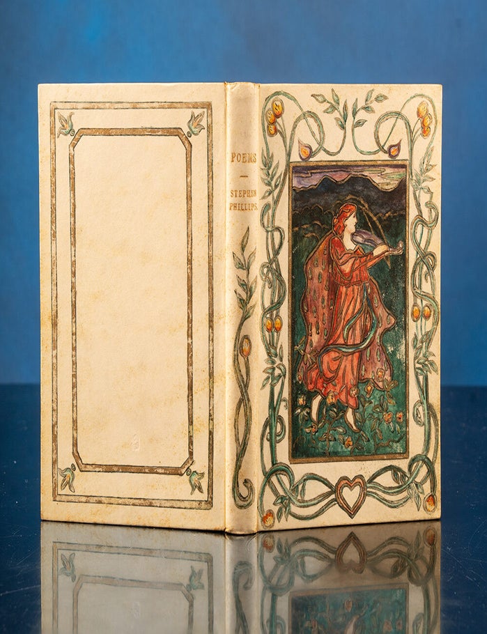 Item #06007 Poems. PAINTED BINDING, Stephen PHILLIPS.