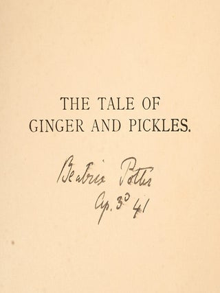Item #06105 Tale of Ginger & Pickles, The. Beatrix POTTER