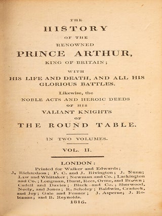 History of the Renowned Prince Arthur, King of Britain, The