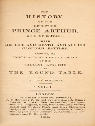 History of the Renowned Prince Arthur, King of Britain, The