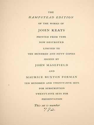 Poetical Works and other Writings, The
