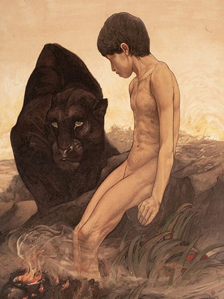 Item #06188 Sixteen Illustrations of Subjects from Kipling's "Jungle Book" Maurice DETMOLD,...