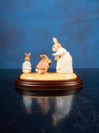A fine collection of twenty-eight Beatrix Potter Figurines and one Beatrix Potter Thimble.