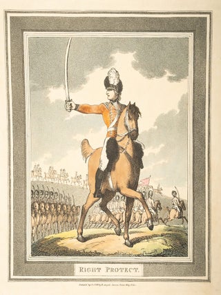 Hungarian & Highland Broad Sword [together with] the original pen, ink and watercolor for the nineteenth plate