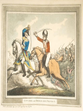 Hungarian & Highland Broad Sword [together with] the original pen, ink and watercolor for the nineteenth plate