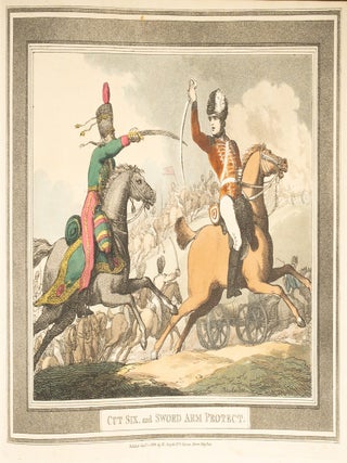 Hungarian & Highland Broad Sword [together with] the original pen, ink and watercolor for the nineteenth plate