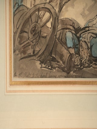 Hungarian & Highland Broad Sword [together with] the original pen, ink and watercolor for the nineteenth plate