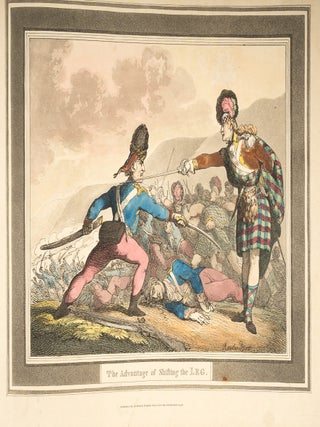 Hungarian & Highland Broad Sword [together with] the original pen, ink and watercolor for the nineteenth plate