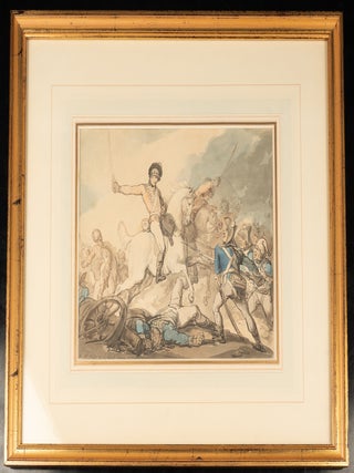 Hungarian & Highland Broad Sword [together with] the original pen, ink and watercolor for the nineteenth plate