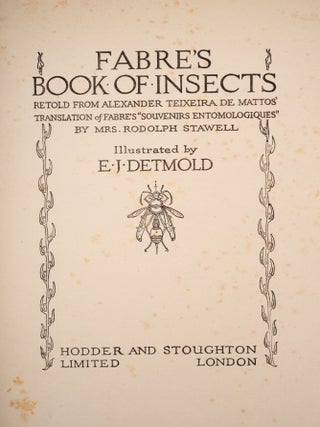 Fabre&rsquo;s Book of Insects