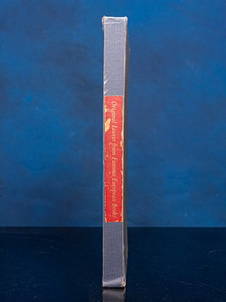 Original leaves from famous European books.