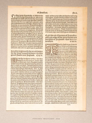 Original leaves from famous English books.