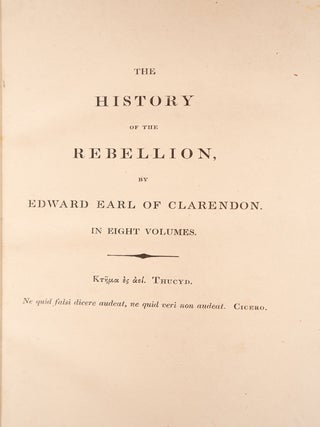 History of the Rebellion and Civil Wars in England, The
