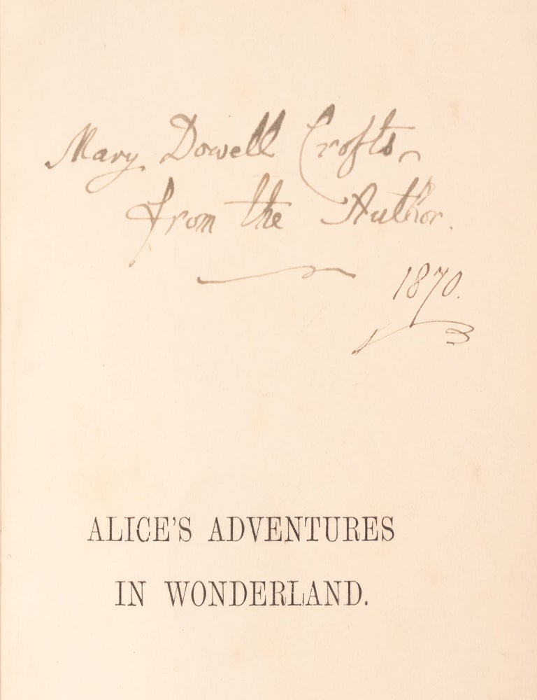Item #06425 Alice&rsquo;s Adventures in Wonderland. [And:] Through the Looking-Glass, and What Alice Found There. Lewis CARROLL, Charles Lutwidge TENNIEL DODGSON, John.