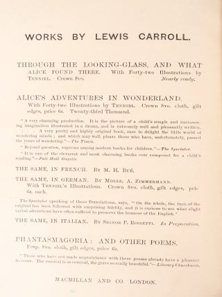 Alice&rsquo;s Adventures in Wonderland. [And:] Through the Looking-Glass, and What Alice Found There