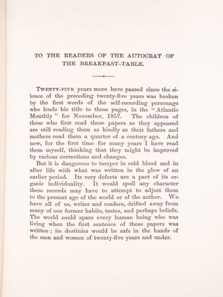 Works of Oliver Wendell Holmes, The