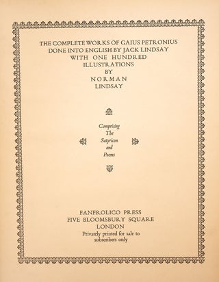 Complete Works of Gaius Petronius, The