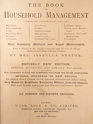 Mrs. Beeton's Book of Household Management.