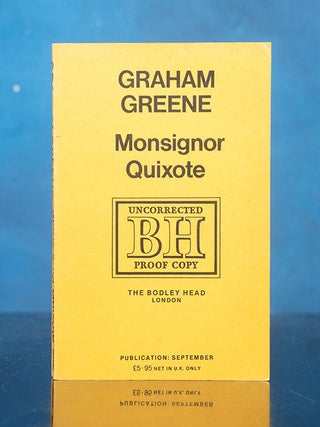 Item #06490 Monsignor Quixote. Graham GREENE