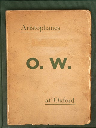 Item #06516 Aristophanes at Oxford. Oscar WILDE