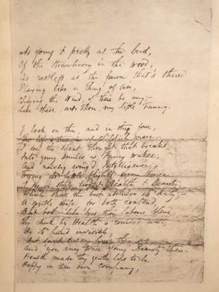 Unpublished Poem to his Sister Fanny
