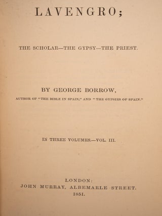 Lavengro; The Scholar - The Gypsy - The Priest