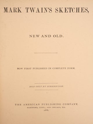 Mark Twain's Sketches, New and Old