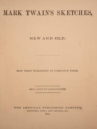 Mark Twain's Sketches, New and Old