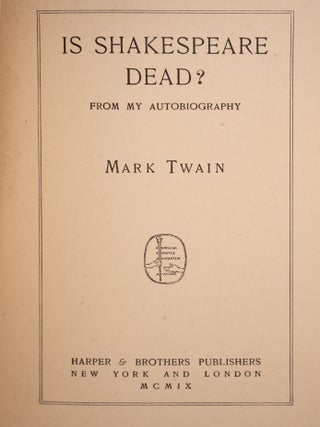 Is Shakespeare Dead?