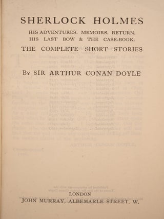 The Complete Sherlock Holmes Short Stories