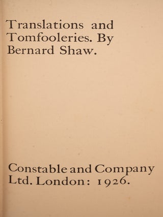 Translations and Tomfooleries