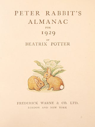 Peter Rabbit’s Almanac for 1929