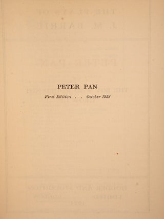 Peter Pan or the Boy who would not grow up
