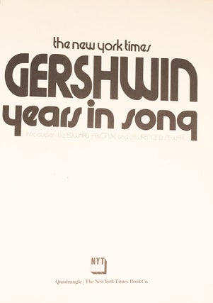 New York Times Gershwin Years in Song, The