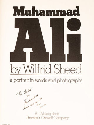 Item #06681 Muhammad Ali. Muhammad ALI, Wilfrid SHEED
