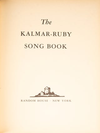 Kalmar-Ruby Song Book, The