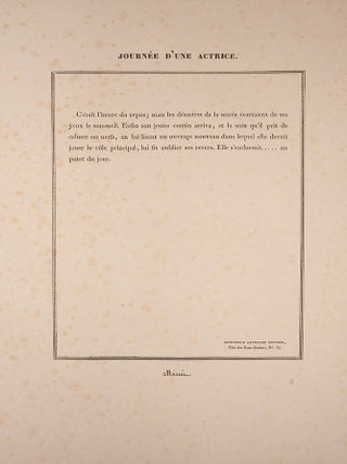 La Journ&eacute;e d'une actrice, ou Douze sc&egrave;nes de jour et de nuit,
