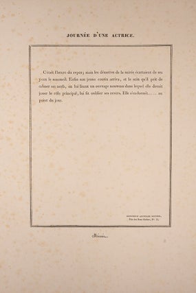 La Journée d'une actrice, ou Douze scènes de jour et de nuit,