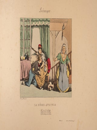 Lithographies d'apr&egrave;s le Chansons de Beranger