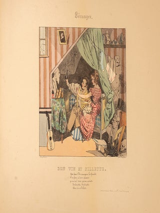 Lithographies d'apr&egrave;s le Chansons de Beranger