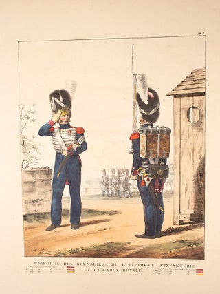 Collection des uniformes de l'Arm&eacute;e Francaise pr&eacute;sent&eacute;e au Roi