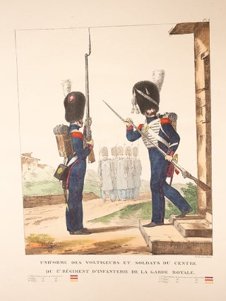 Collection des uniformes de l'Arm&eacute;e Francaise pr&eacute;sent&eacute;e au Roi