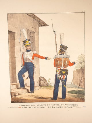Collection des uniformes de l'Arm&eacute;e Francaise pr&eacute;sent&eacute;e au Roi