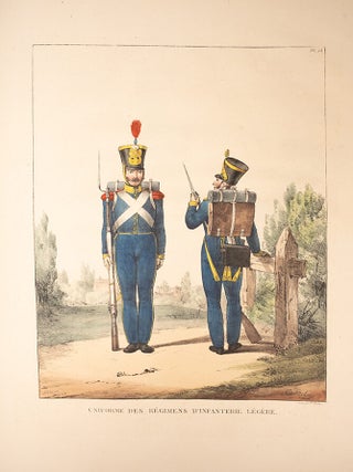 Collection des uniformes de l'Arm&eacute;e Francaise pr&eacute;sent&eacute;e au Roi